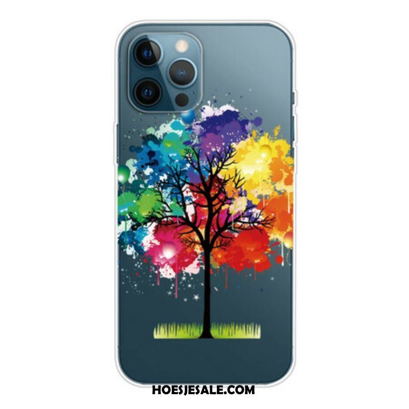 Hoesje voor iPhone 13 Pro Max Naadloze Aquarel Boom