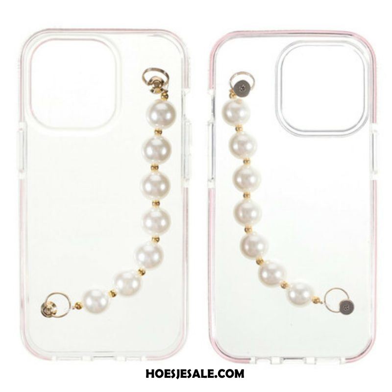 Hoesje voor iPhone 13 Pro Siliconen Armband Kralen