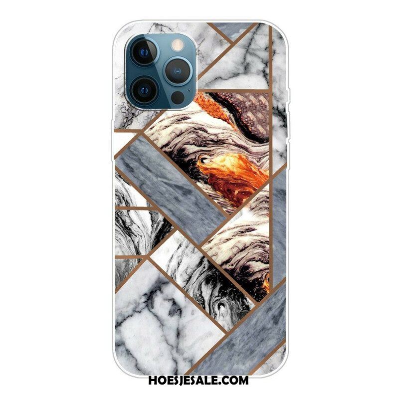 Hoesje voor iPhone 13 Pro Weiger Geometrisch Marmer