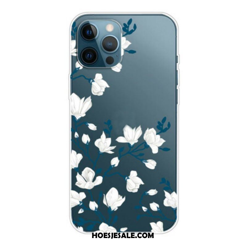 Hoesje voor iPhone 13 Pro Witte Bloemen