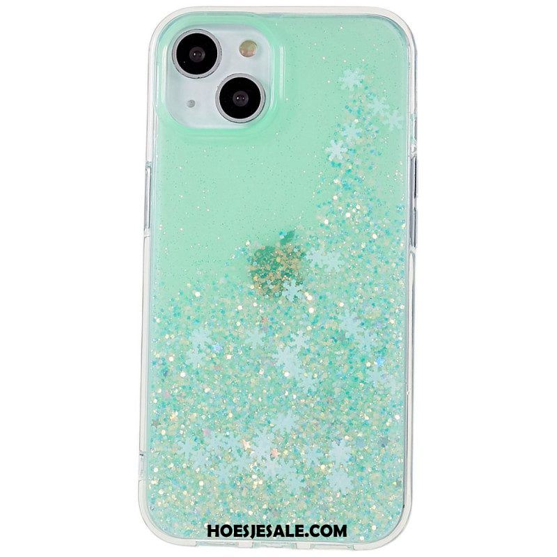 Hoesje voor iPhone 14 Pailletten Vlokken