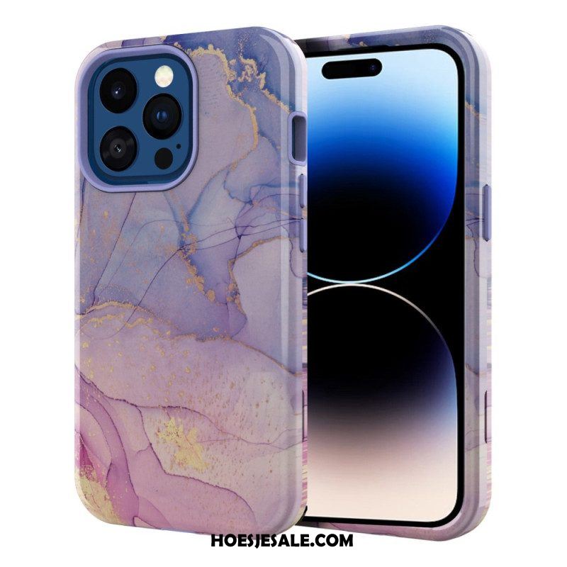 Hoesje voor iPhone 14 Pro Luxe Marmer