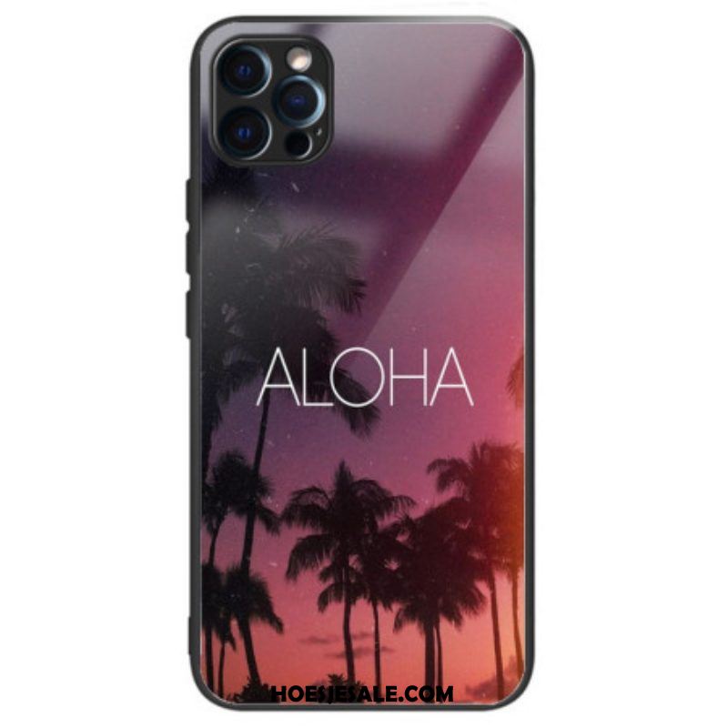 Hoesje voor iPhone 14 Pro Max Aloha Gehard Glas