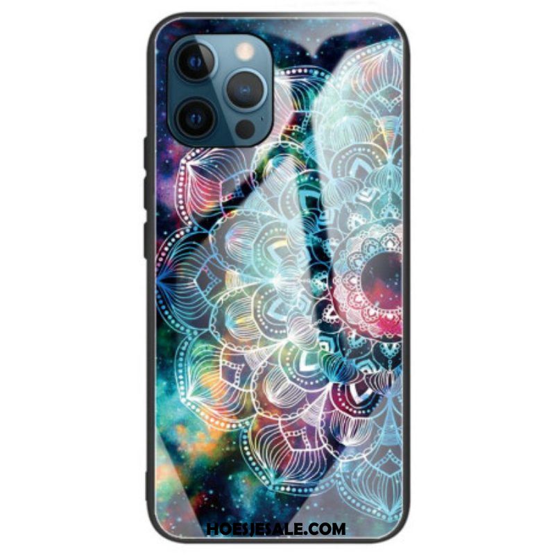 Hoesje voor iPhone 14 Pro Max Mandala Gehard Glas