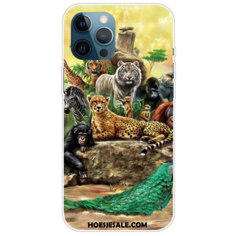 Hoesje voor iPhone 14 Pro Safari-dieren