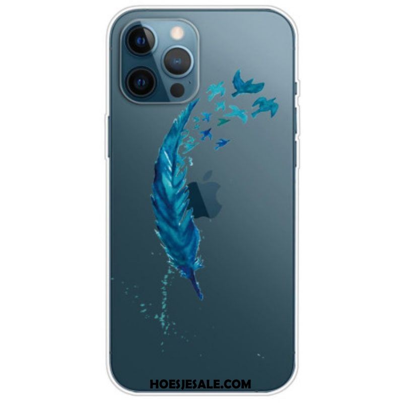 Hoesje voor iPhone 14 Pro Transparante Veer