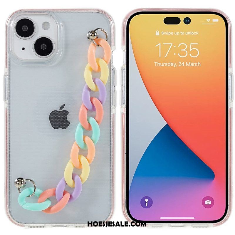 Hoesje voor iPhone 14 Siliconen Polsbandje