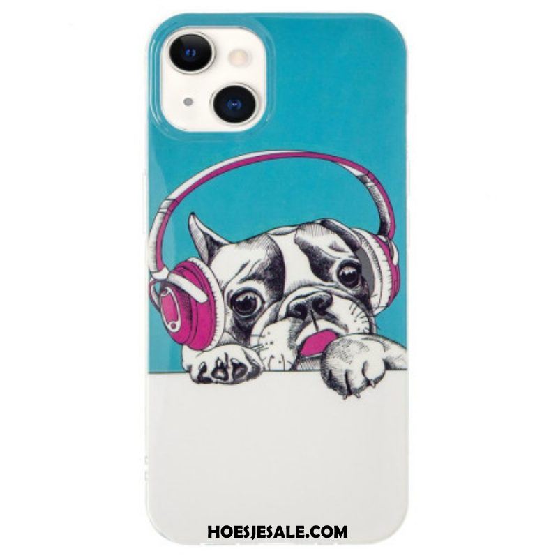 Hoesje voor iPhone 15 Plus Fluorescerende Hoofdtelefoon