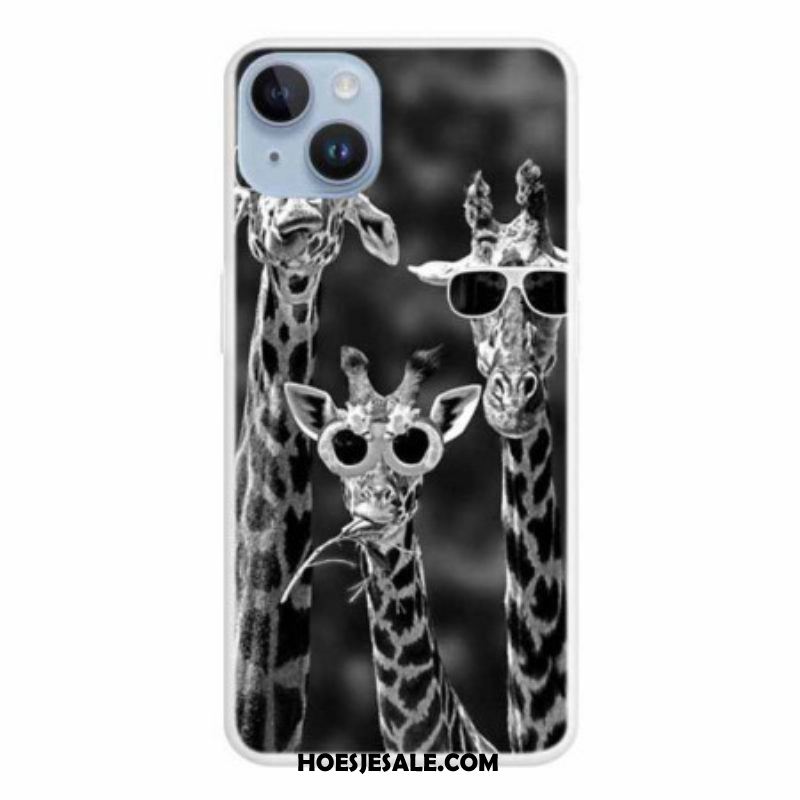 Hoesje voor iPhone 15 Plus Giraffen Incognito
