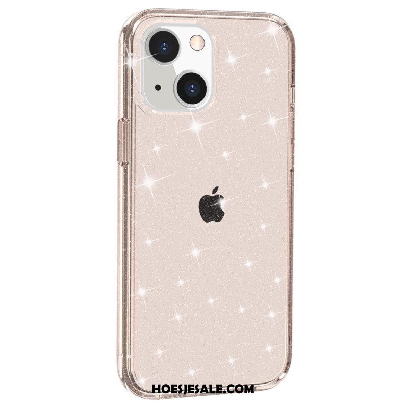 Hoesje voor iPhone 15 Plus Transparante Glitters