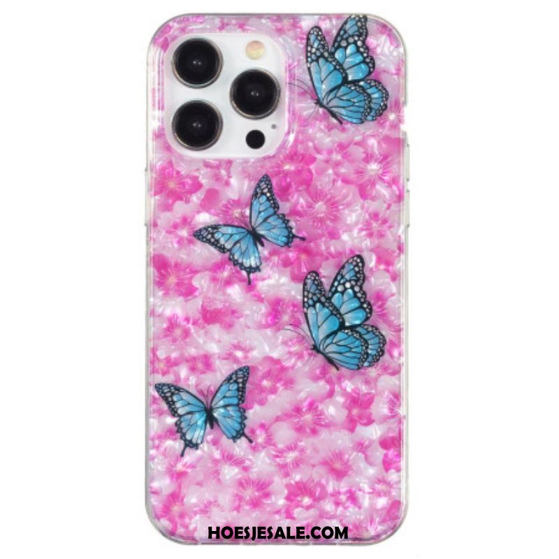 Hoesje voor iPhone 15 Pro Bloemen En Vlinders