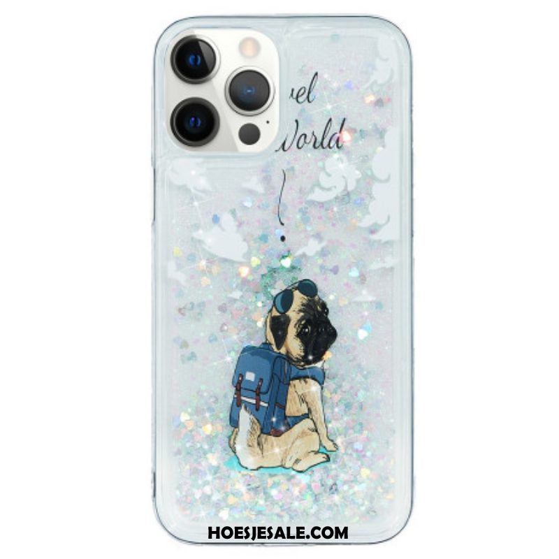 Hoesje voor iPhone 15 Pro Glitterhond