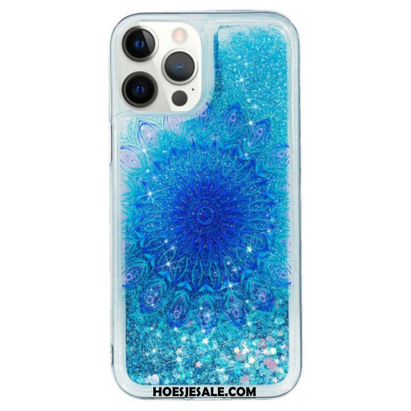 Hoesje voor iPhone 15 Pro Max Mandala-glitter