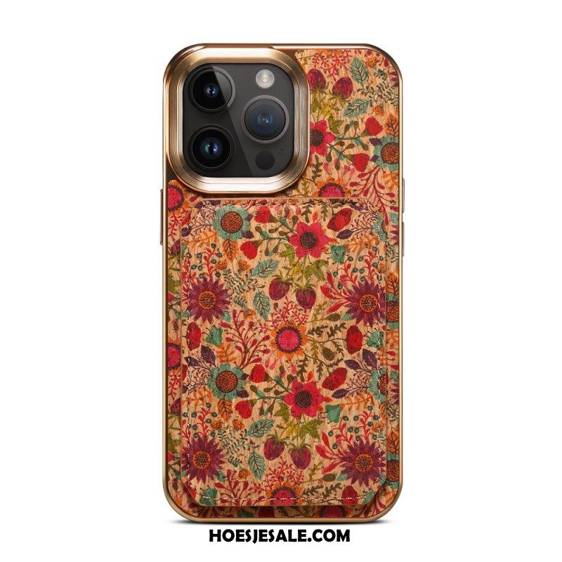 Hoesje voor iPhone 15 Pro Max Vintage Houder Kaarthouder