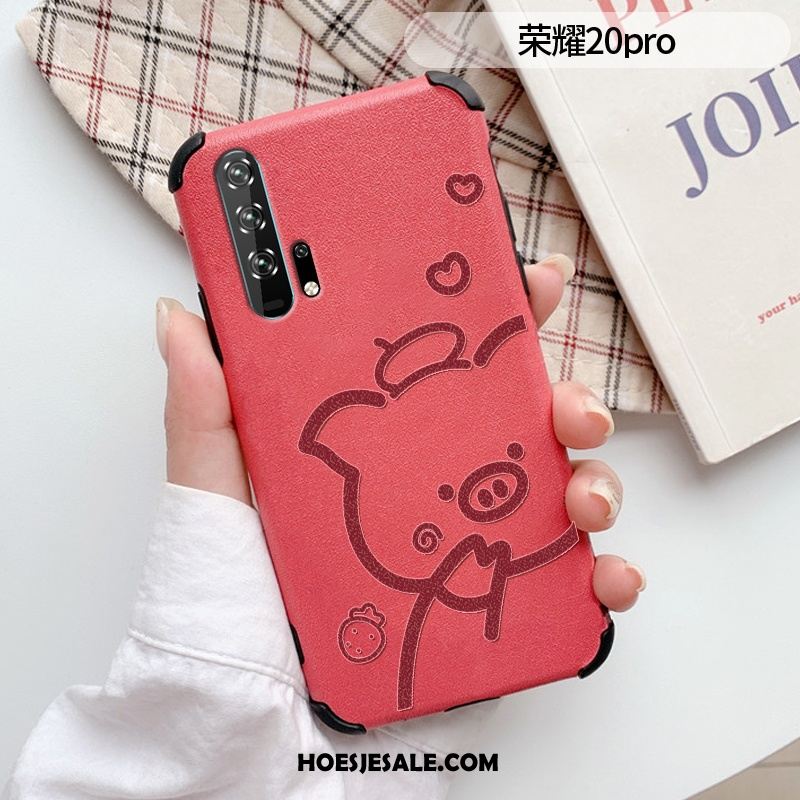 Honor 20 Pro Hoesje Hoes Zacht Mooie Rood Patroon Sale