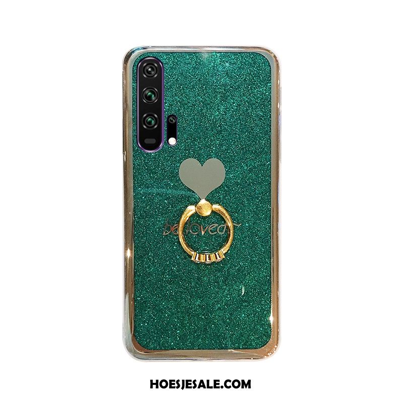 Honor 20 Pro Hoesje Mobiele Telefoon Hoes Plating Ring Groen Winkel