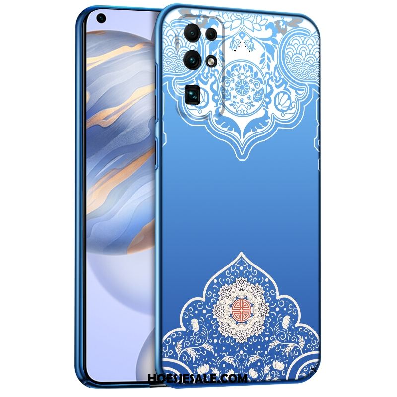 Honor 30 Hoesje Dun Anti-fall Hard Blauw Chinese Stijl Winkel