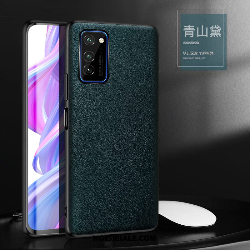 Honor 30 Pro Hoesje Lederen Scheppend Leer Bescherming Groen Sale