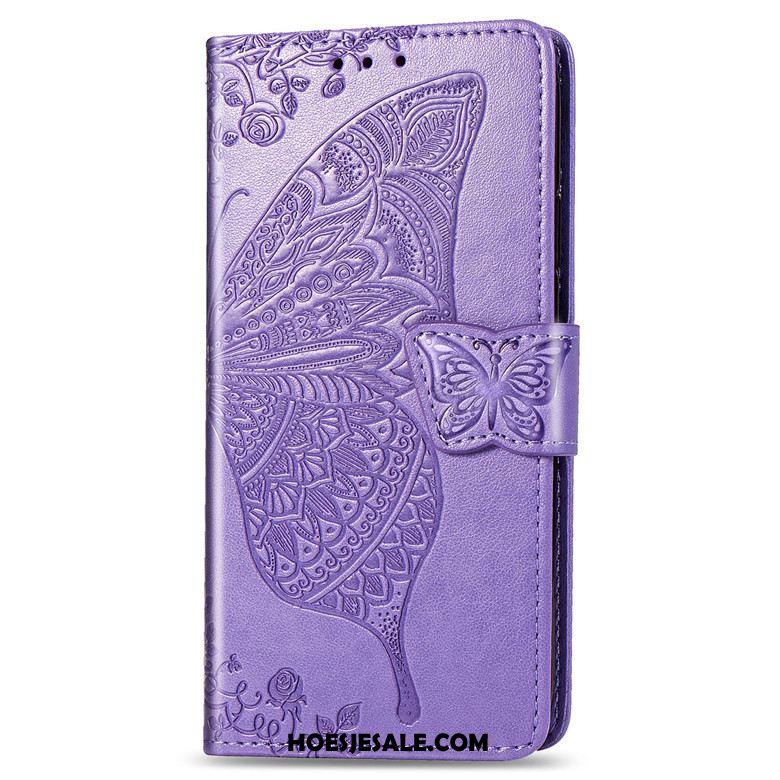 Honor 9x Hoesje Leren Etui Mobiele Telefoon Purper Clamshell Winkel