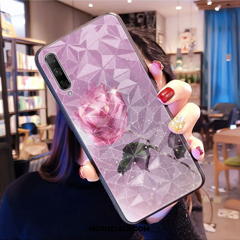 Honor 9x Pro Hoesje All Inclusive Bescherming Purper Hoes Ruit Kopen