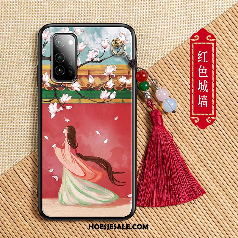 Honor View30 Hoesje Chinese Stijl Mobiele Telefoon Mode Kwasten Rood Kopen