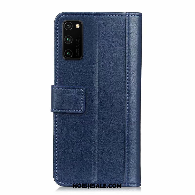 Honor View30 Hoesje Mobiele Telefoon Blauw Leren Etui Trend Online