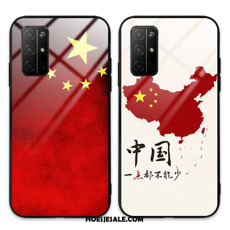 Honor View30 Pro Hoesje Mobiele Telefoon Wit Rood Glas Bescherming Kopen