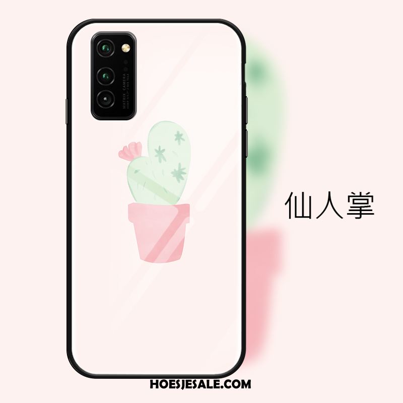 Honor View30 Pro Hoesje Roze Eenvoudige Mobiele Telefoon Hart Bescherming