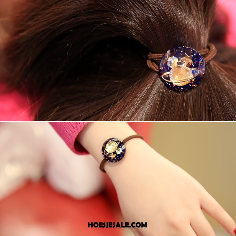 Hoofdtooi Bloemen Dames Elastische Band Haarring Groot Haaraccessoires Sterrenhemel Sale