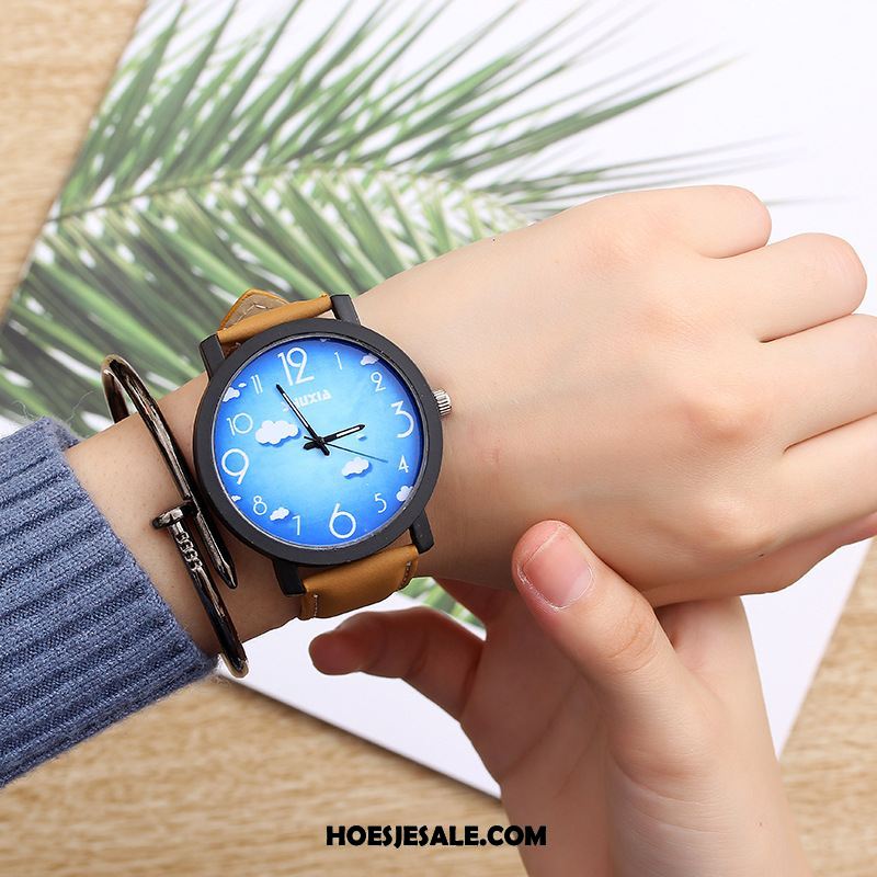 Horloges Dames Eenvoudig Groot Student Dun Lovers Sale