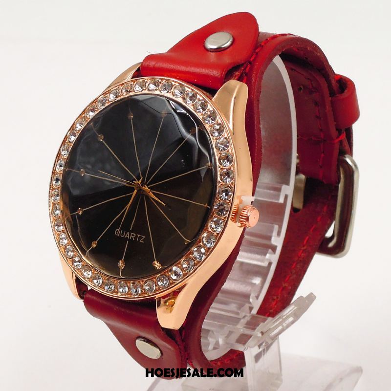 Horloges Dames Horloge Lang Echt Leer Vrouwen Riem Kopen