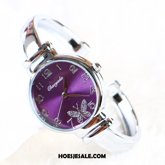 Horloges Dames Purper Armbanden Vrouwen Waterdicht Strass Goedkoop