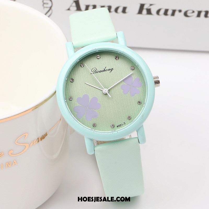 Horloges Dames Student Eenvoudig Strass Schattig Mini Winkel