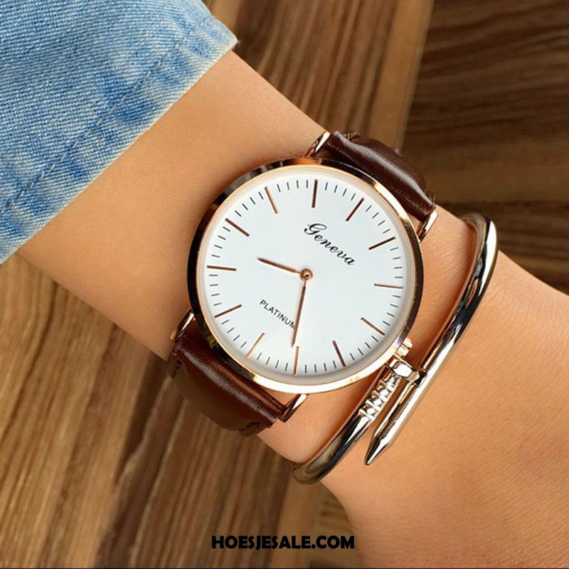 Horloges Dames Trend Quartz Horloge Lovers Eenvoudig Dun Goedkoop