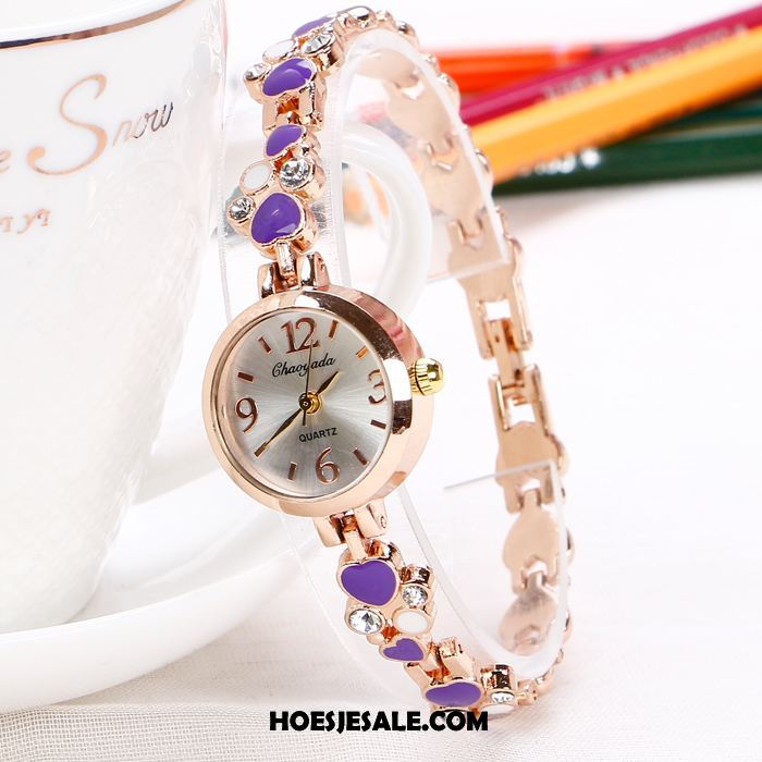 Horloges Dames Vrouwen Purper Armbanden Mode Student Goedkoop