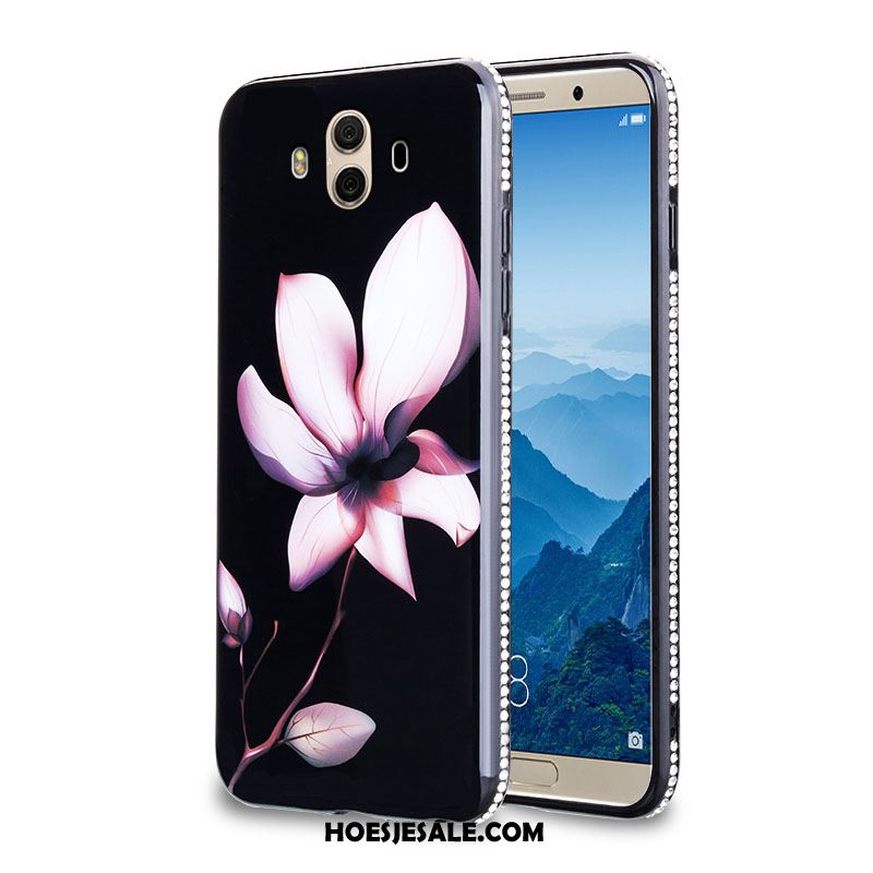 Huawei Mate 10 Hoesje Bescherming Met Strass Hoes Zwart Anti-fall Online