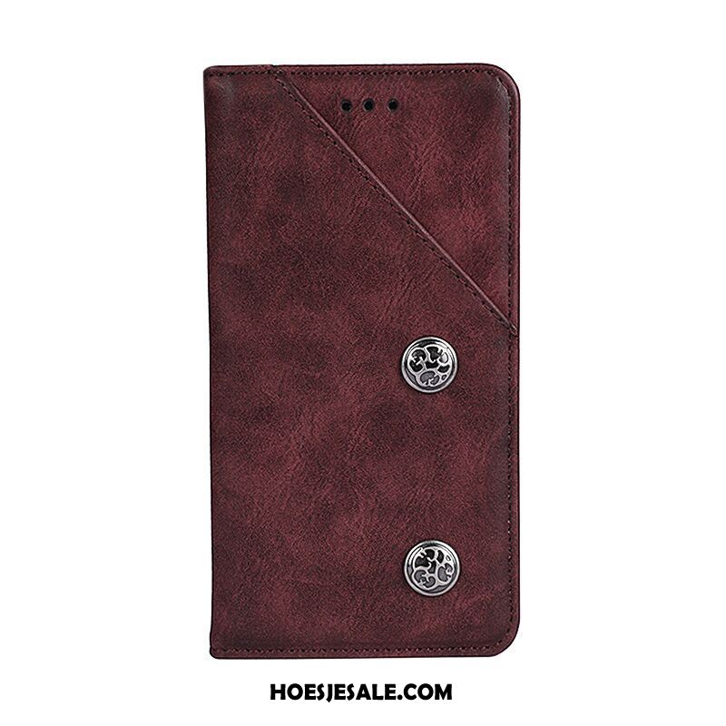 Huawei Mate 10 Pro Hoesje Hoes Anti-fall Bescherming Leren Etui Vintage Korting