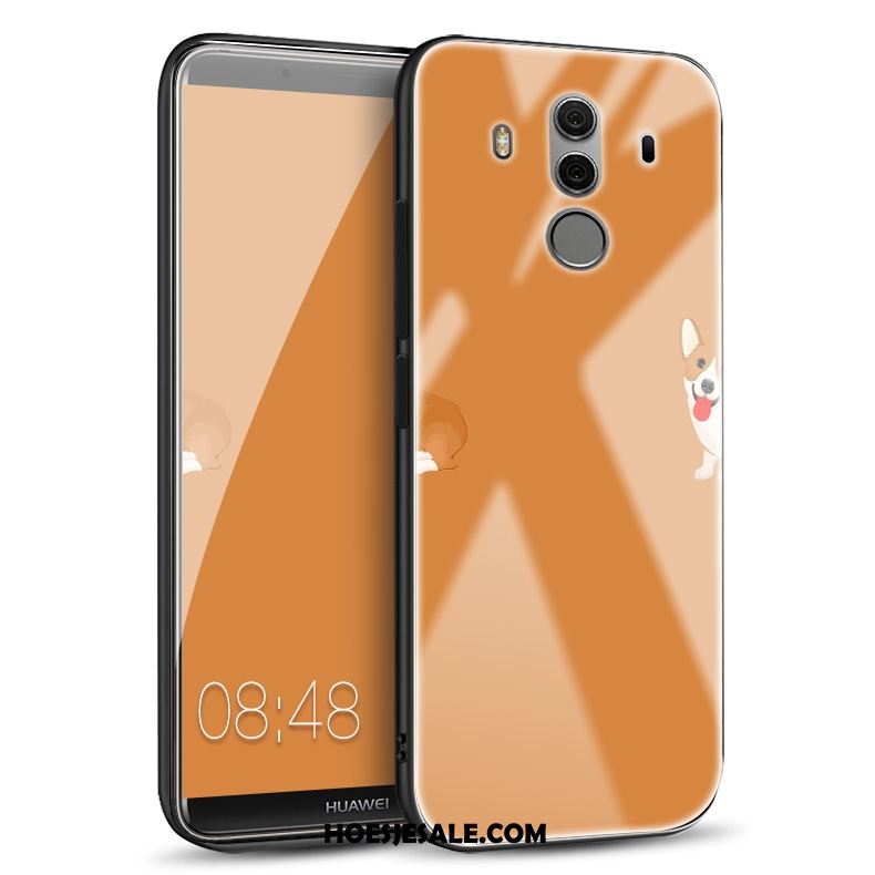 Huawei Mate 10 Pro Hoesje Tempereren Geel Glas Spotprent Hoes Sale