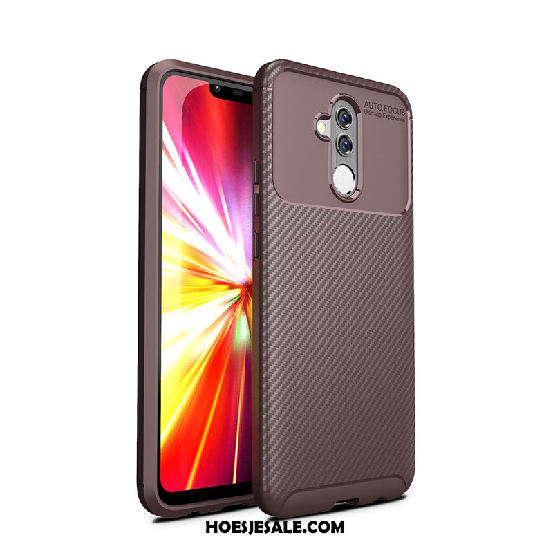 Huawei Mate 20 Lite Hoesje Fiber Patroon Bescherming Zacht Diepe Kleur Kopen