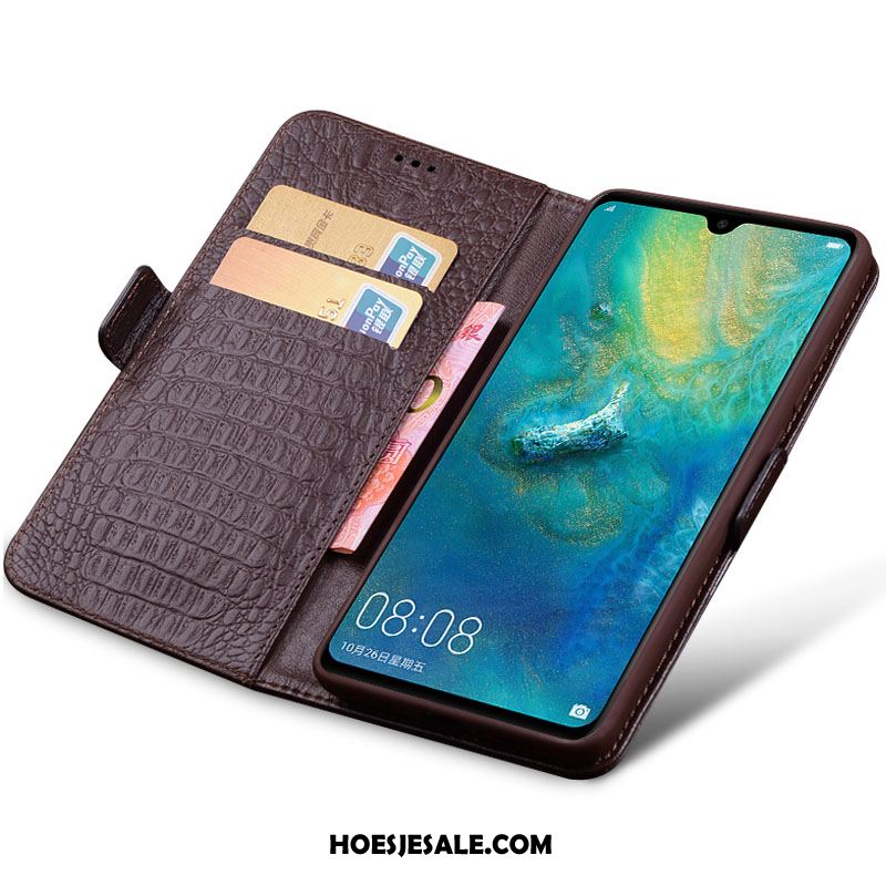 Huawei Mate 20 Pro Hoesje Leren Etui Echt Leer Mini Mobiele Telefoon Krokodillenleer Aanbiedingen