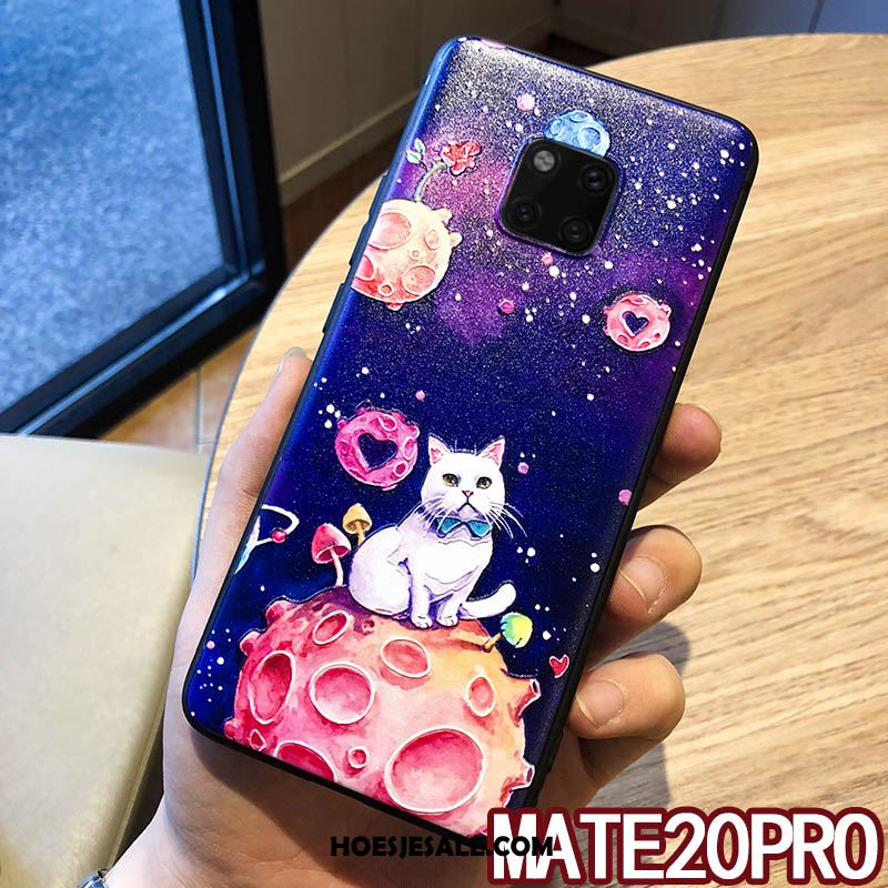 Huawei Mate 20 Pro Hoesje Purper Hanger Anti-fall Siliconen Bescherming Goedkoop