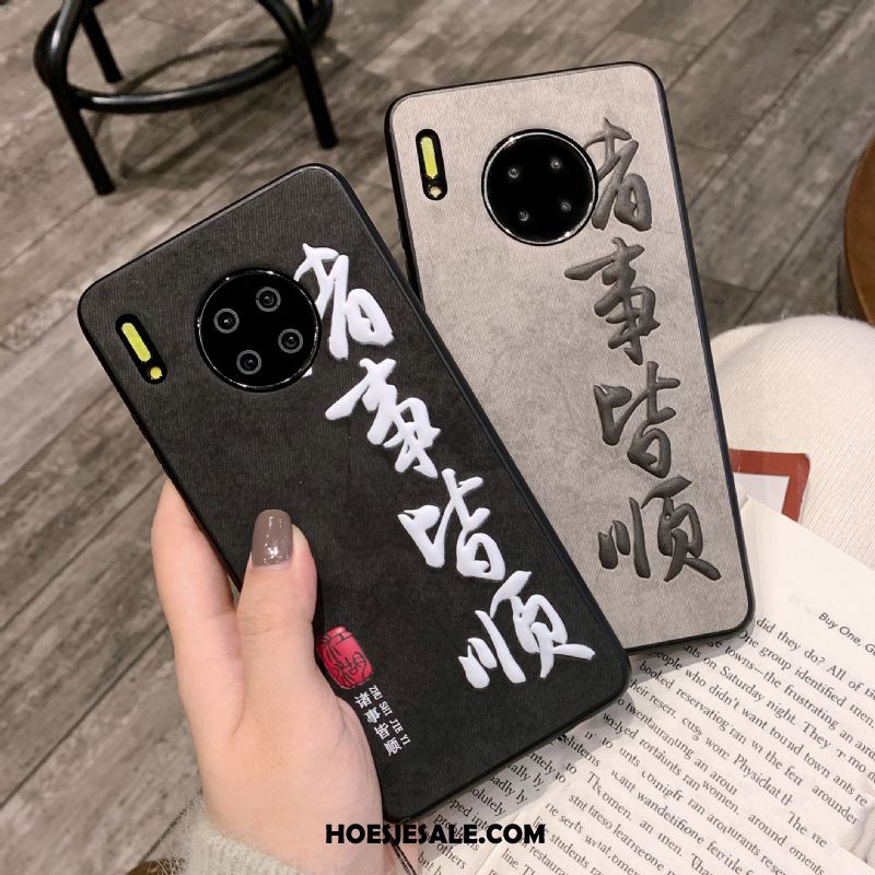 Huawei Mate 30 Pro Hoesje Chinese Stijl Denim Nieuw Persoonlijk Scheppend Korting