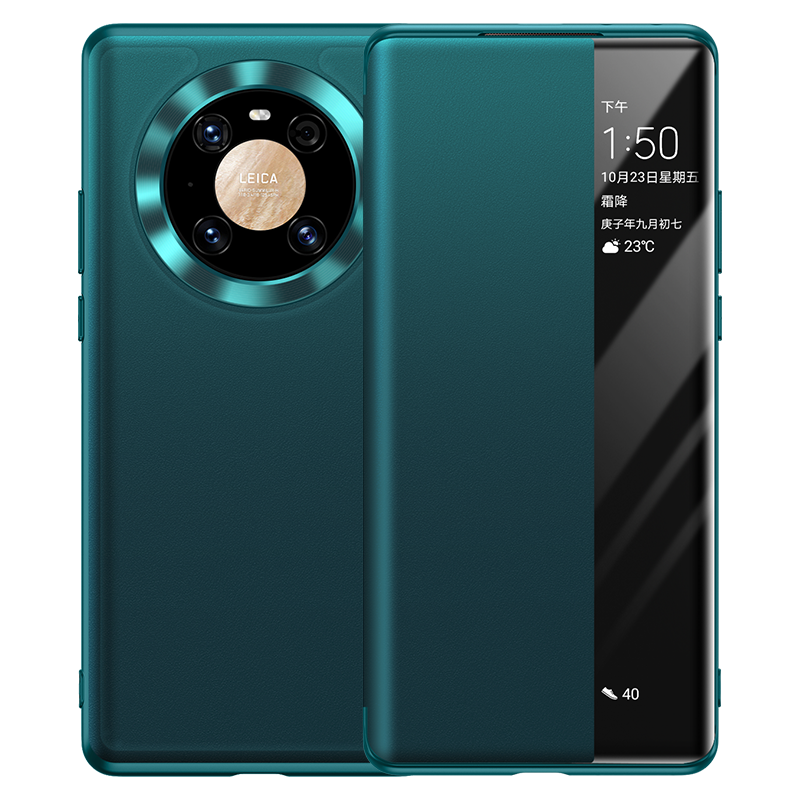 Huawei Mate 40 Hoesje Echt Leer Hoes Clamshell Mobiele Telefoon Bescherming Sale