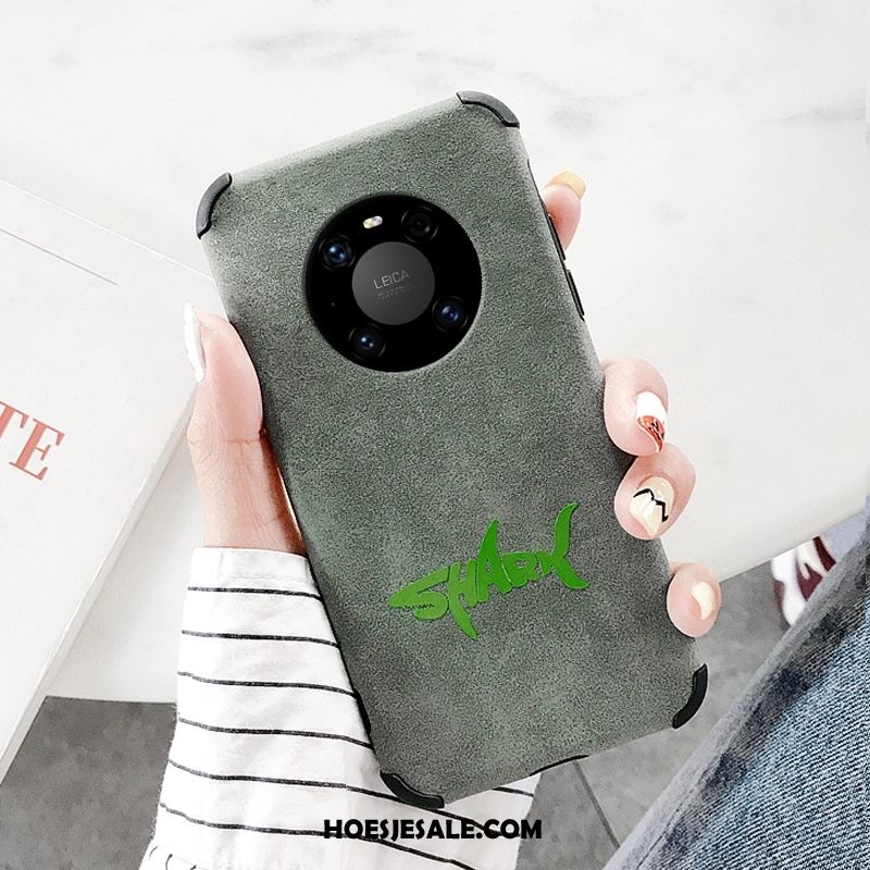 Huawei Mate 40 Pro Hoesje Hertachtigen Suede Zacht Patroon Eenvoudige