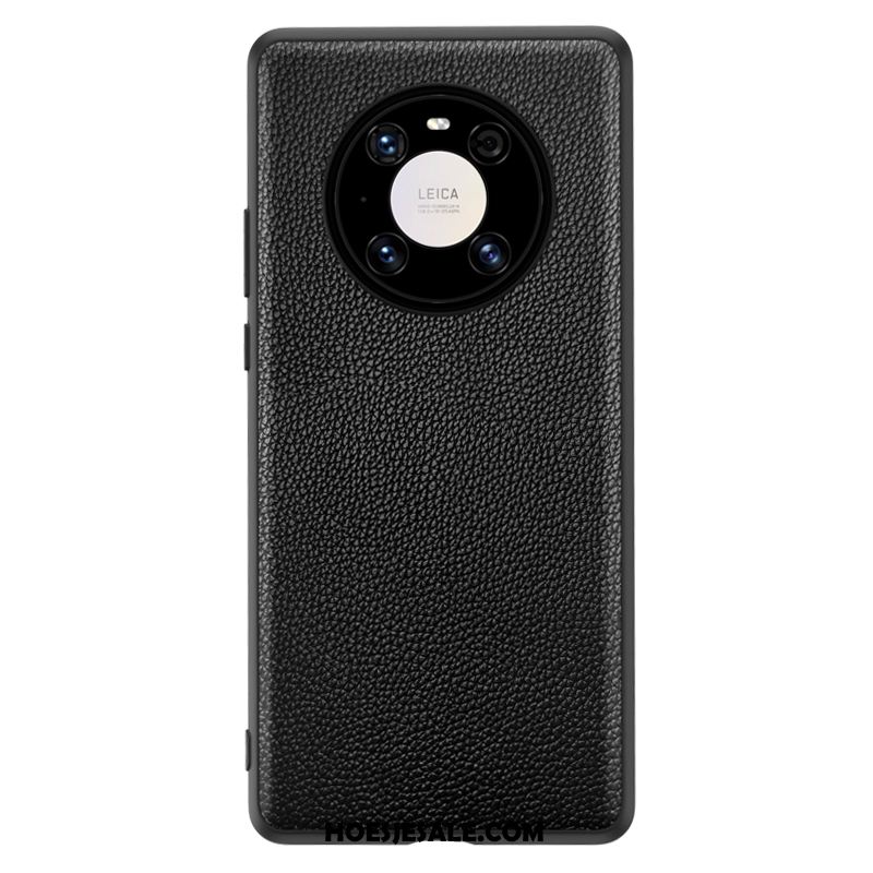 Huawei Mate 40 Pro Hoesje Zwart Bescherming Net Red Leer Mobiele Telefoon Sale