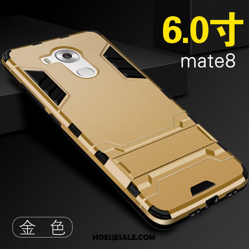 Huawei Mate 8 Hoesje Zacht Schrobben All Inclusive Goud Skärmskydd Korting