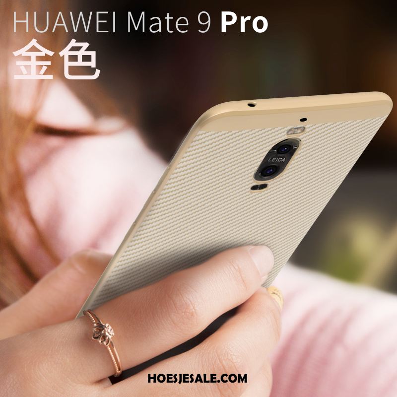 Huawei Mate 9 Pro Hoesje Ondersteuning Mobiele Telefoon Hoes Goud Dun Korting