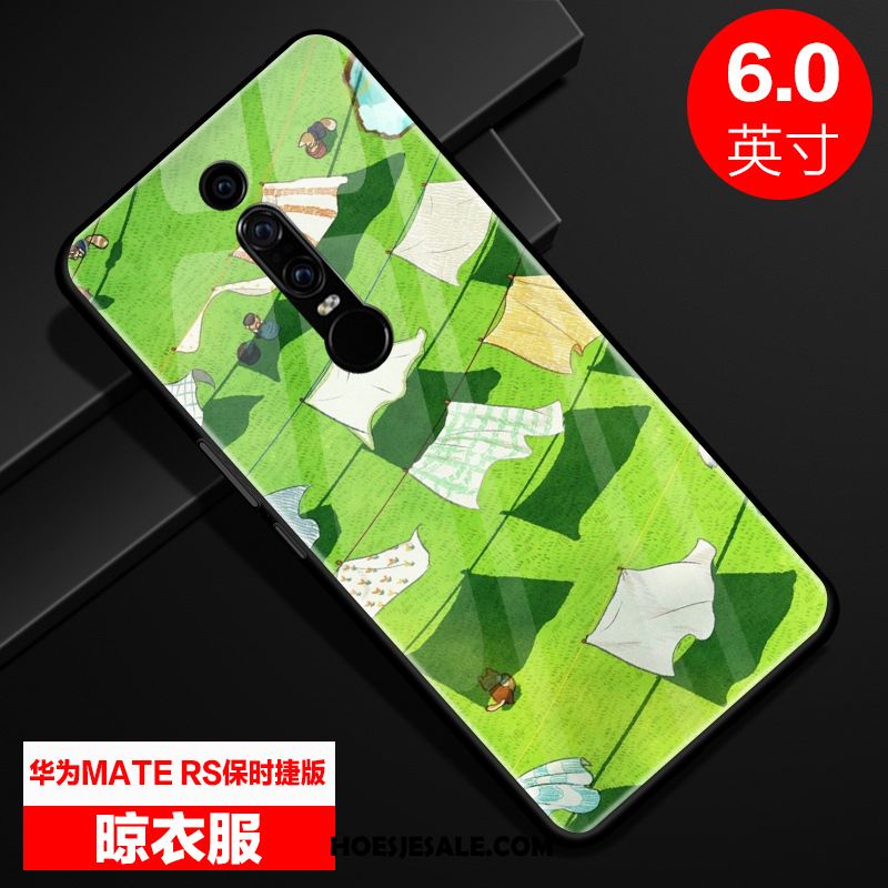 Huawei Mate Rs Hoesje Anti-fall Spotprent Glas Groen Hoes Kopen