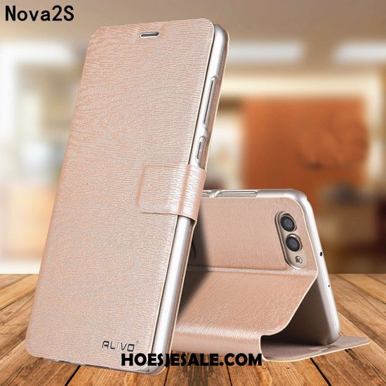 Huawei Nova 2s Hoesje Kaart Goud Leer Mobiele Telefoon Bescherming Online