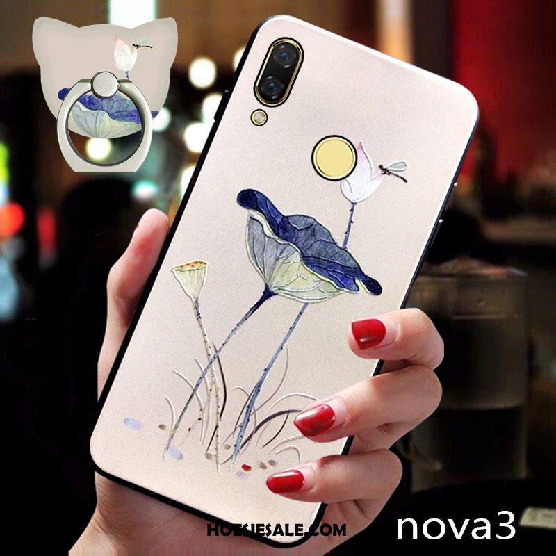 Huawei Nova 3 Hoesje Chinese Stijl Mobiele Telefoon Blauw Gesp Hanger Kopen